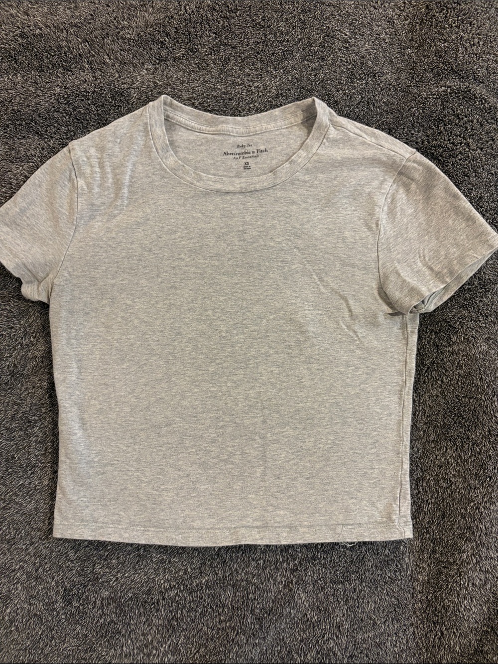 Abercrombie & Fitch Light Gray Short Sleeve Crew Tee